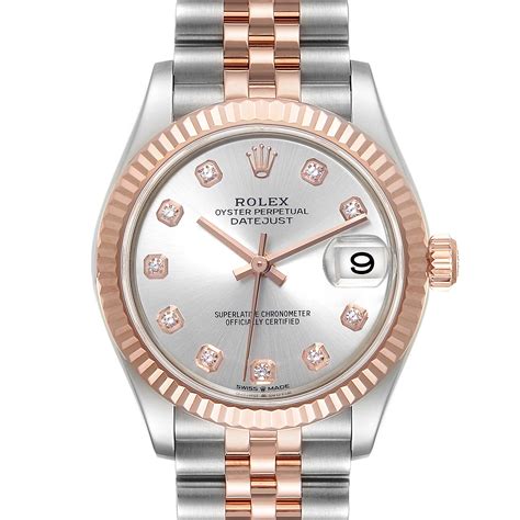 ladies rose gold rolex with diamonds